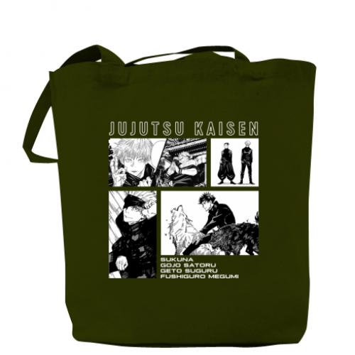 Шоппер Jujutsu Kaisen 37x41 см Хаки (14793396-23-188514)