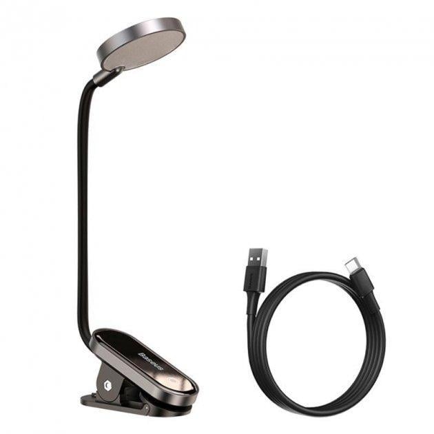 Лампа настольная с клипсой Baseus Comfort Reading Mini Clip Lamp DGRAD-0G Dark Gray