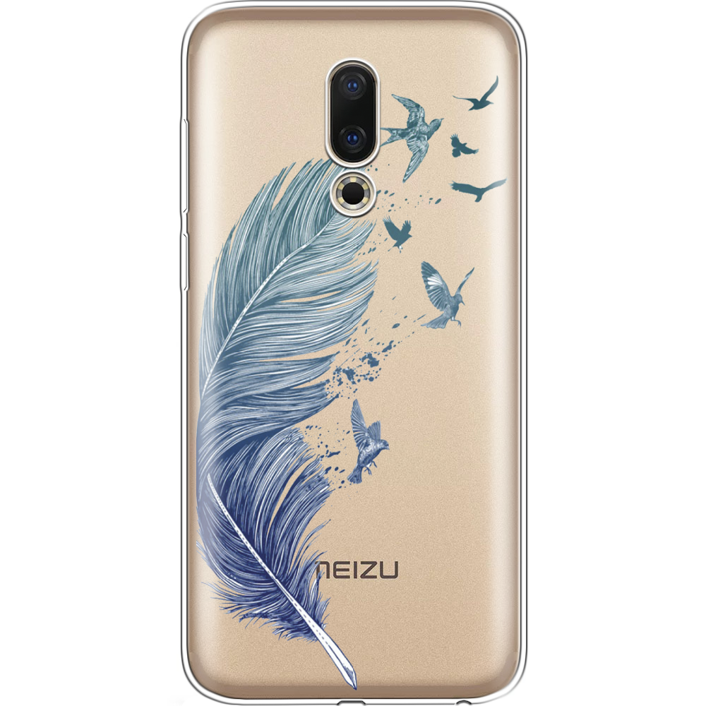 Чехол BoxFace Meizu 16 / 16X Feather Прозрачный силикон (35176-cc38-35176)