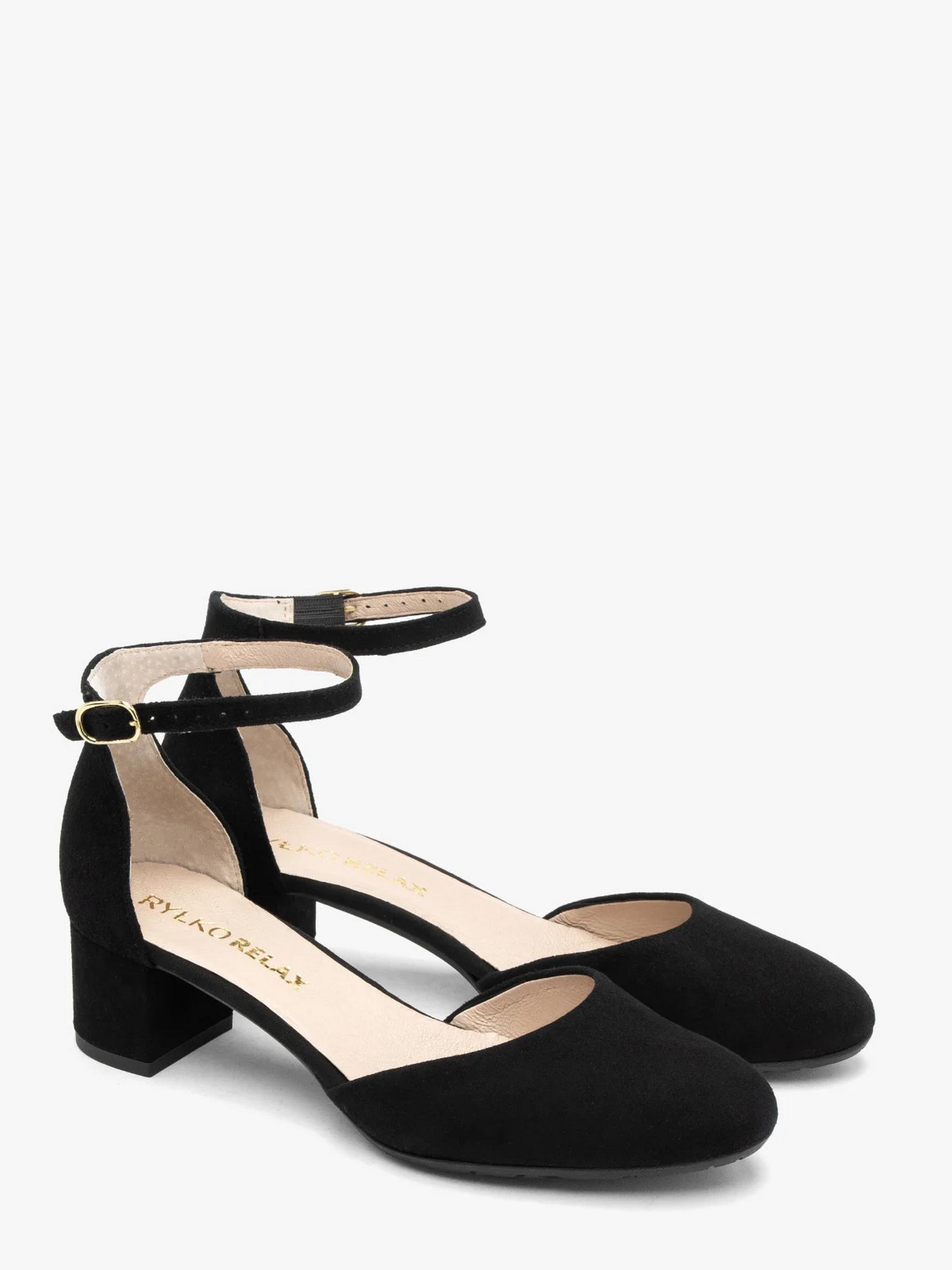 Босоніжки замшеві жіночі RYLKO р. 38 Чорний (A4KT2_____14)