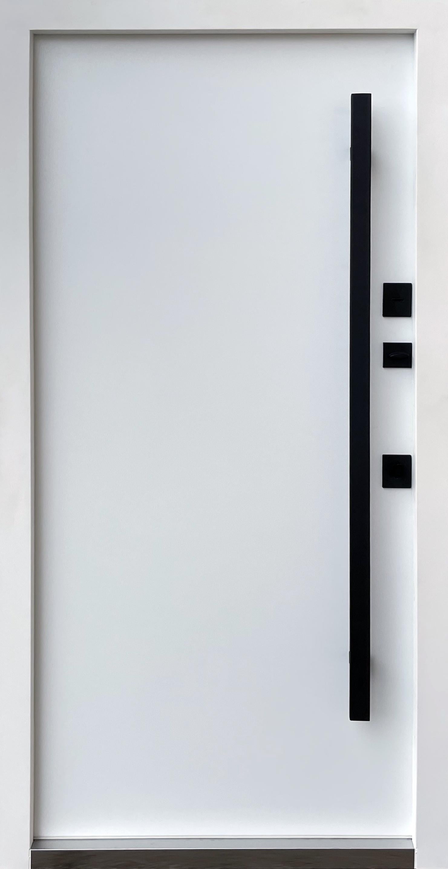 Двери входные уличные QDoors Стрит 3К Арт улица левая 850х2040 мм с терморазрывом Антрацит/Белая шагрень (36)