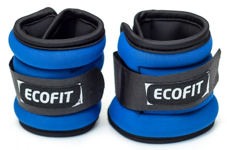 Утяжелители манжеты спортивные EcoFit MD1624 2х2 кг с липучкой универсальные для рук и ног наполнитель металлическая стружка (2021103239)