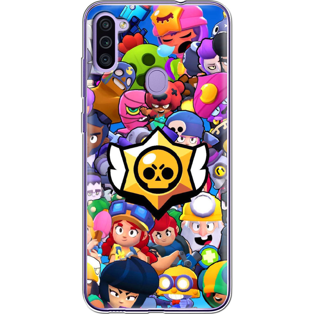 Чохол Boxface Samsung M115 Galaxy M11 Brawl Stars Прозорий силікон (39780-up2389-39628)