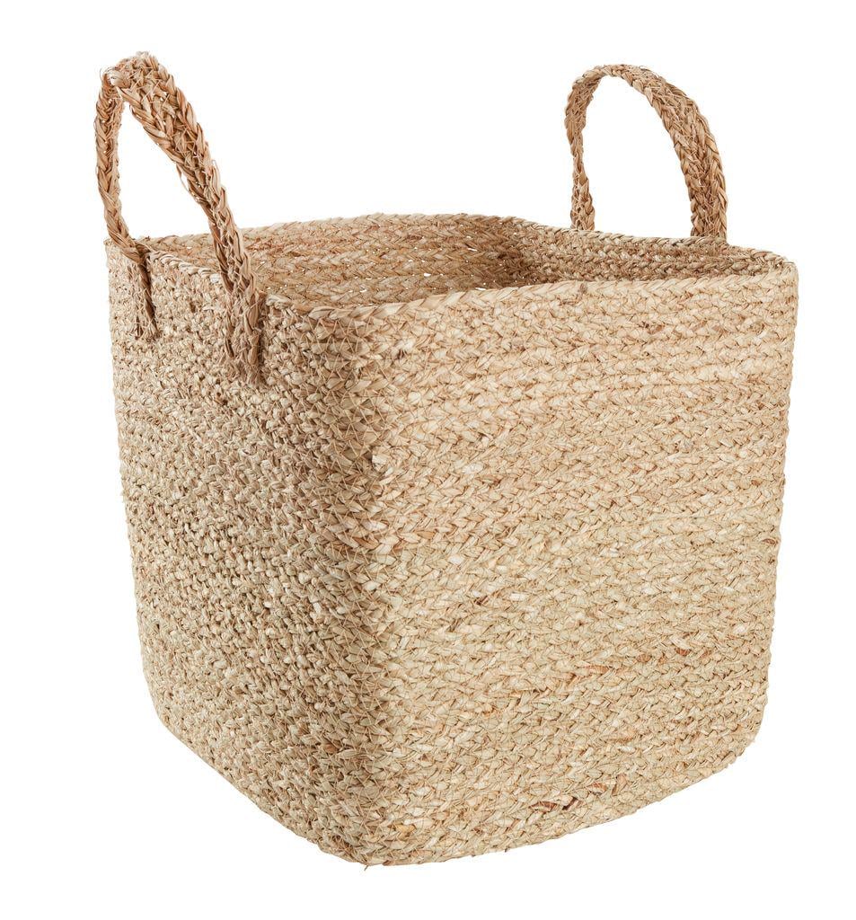 Корзина плетеная с ручками 37x37x32 см Натуральный