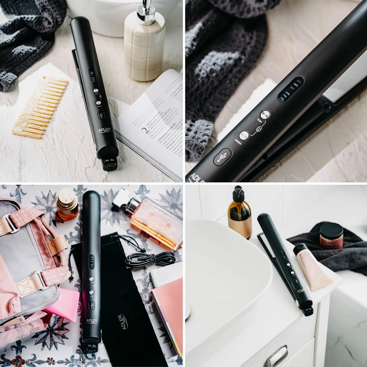 Выпрямитель для волос Adler AD 2327 до 220 °C USB зарядка (04049) - фото 16 Выпрямитель для волос Adler AD 2327 до 220 °C USB зарядка (04049) - фото 16