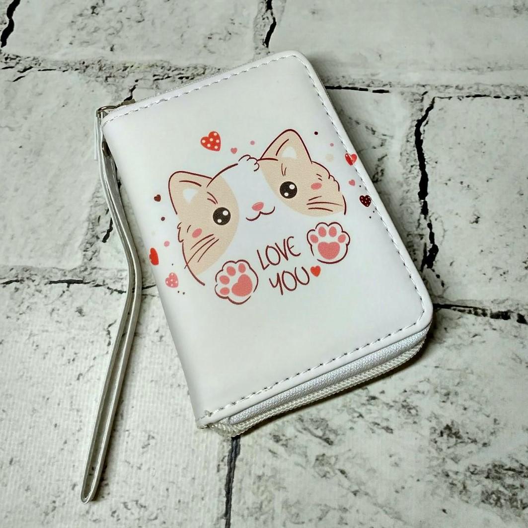 Кошелек детский с рисунком Котик Love you (158-3-6)