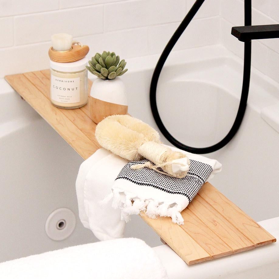 Столик-полка для ванной из дерева Кемаль Бланже (СДВ-002001)