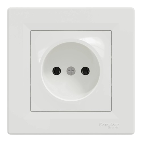 Розетка одинарная без заземления Schneider Electric евро 16А Белый (EPH3000121)