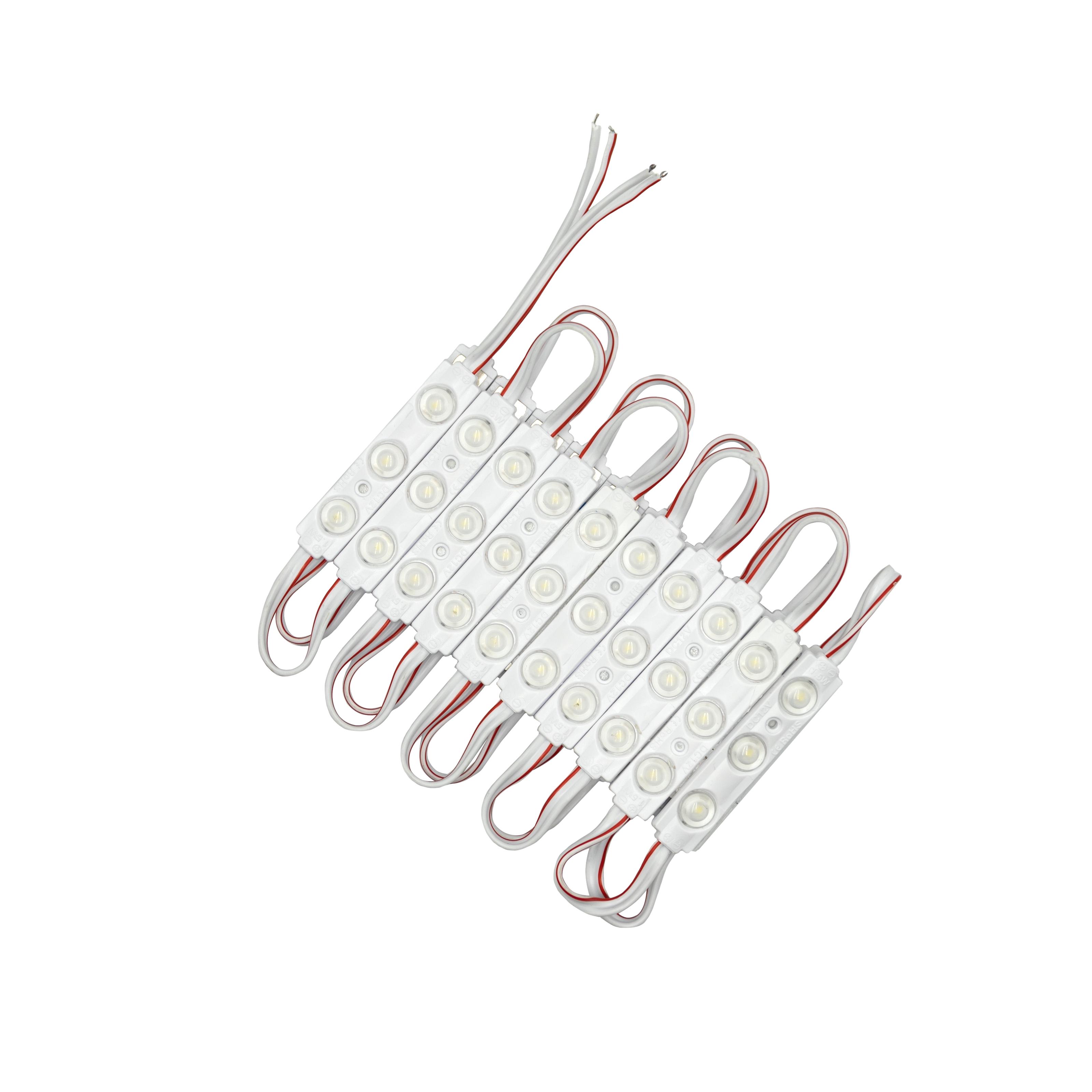 Світлодіодний модуль Prolum V1 SMD2835 3LED з лінзою 12V 0,72W Білий (30273868)