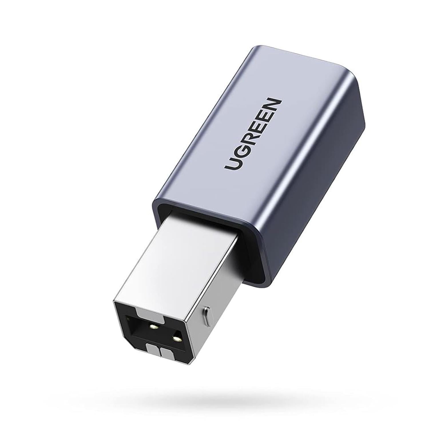 Адаптер для принтера UGREEN US382 USB-C/USB-B 2.0/алюминиевый Серый (20120)