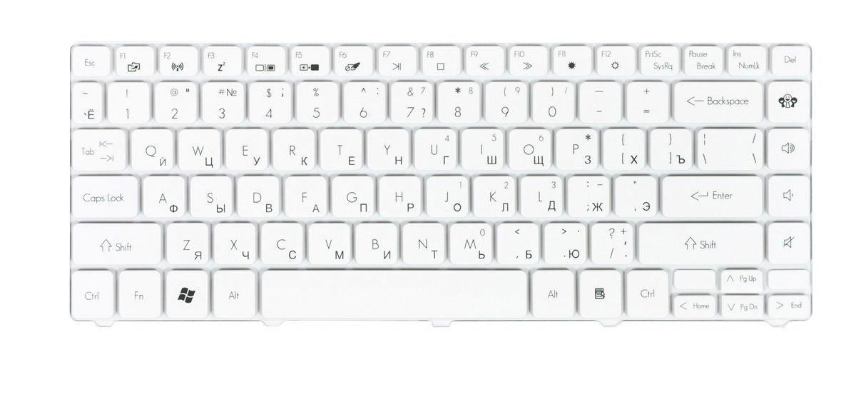 Клавиатура для ноутбука Gateway NV49C White