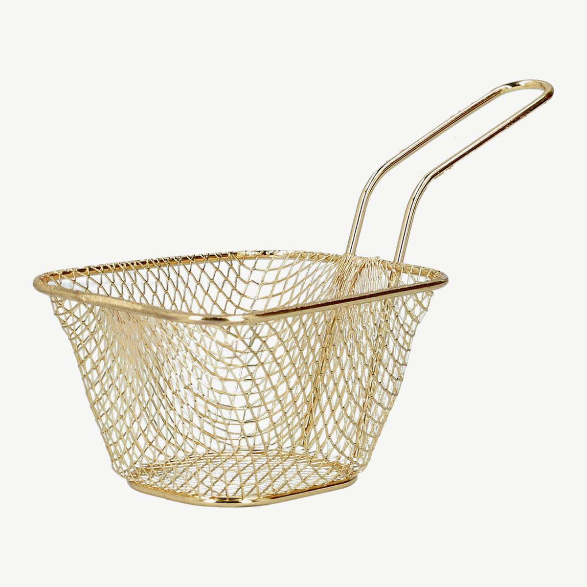 Корзина для фритюра Homla TAPAS 20х9 см Золотой (160994) Корзина для фритюра Homla TAPAS 20х9 см Золотой (160994)
