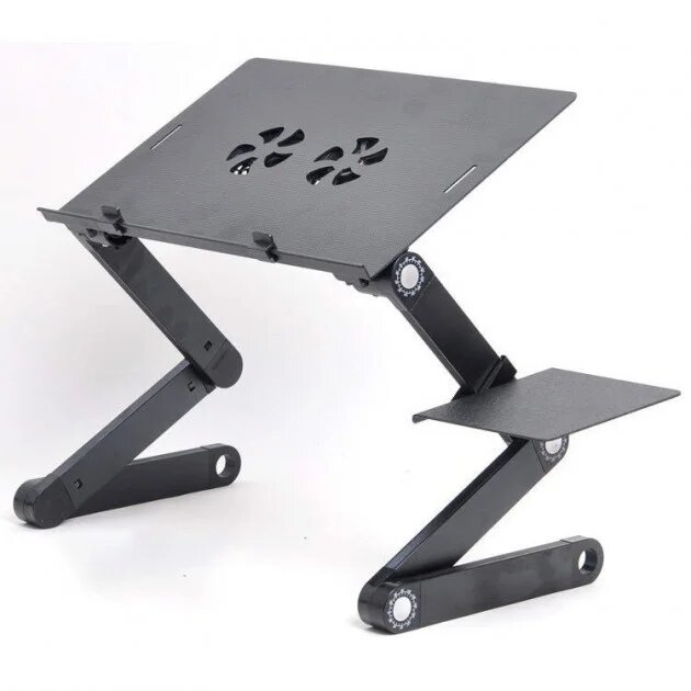 Підставка для ноутбуків Laptop Table T8 з двома кулерами - фото 1