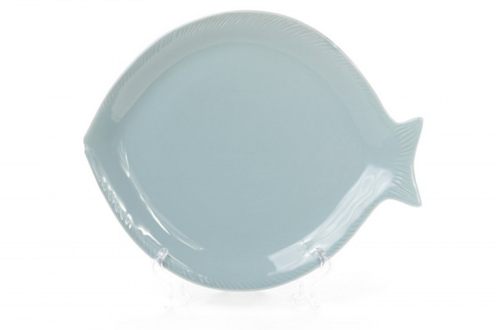 Блюдо круглое BonaDi 545402 Рыбка 30 см Белый (10069)