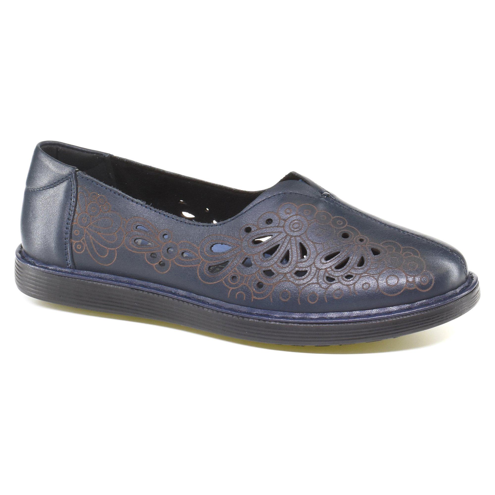 Туфли-лоферы женские весенние Baden р. 41 Темно-синий (089037-41)