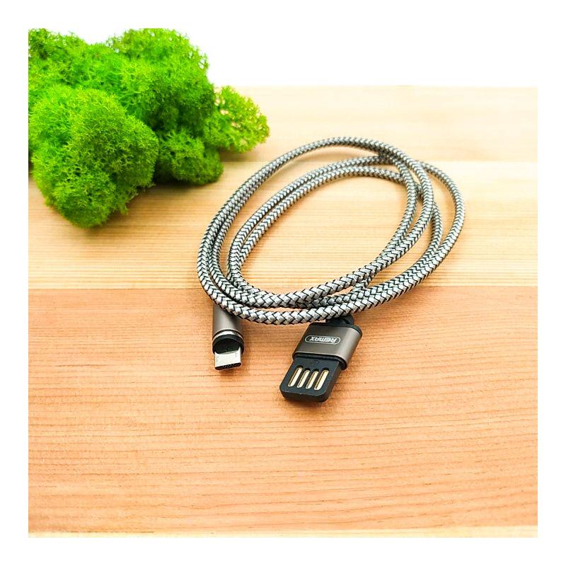 Кабель магнітний Remax RC-095m USB-Micro USB в тканевому обплетенні (13461) - фото 1