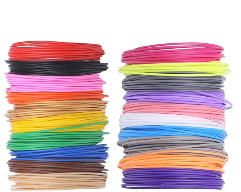 Набір пластикові нитки-стрижні PLA для 3D ручок з 20 мотків по 10 м