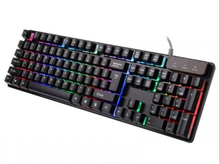 Профессиональная проводная клавиатура с RGB подсветкой Atlanfa AT-6300 Черный  (265d821b)