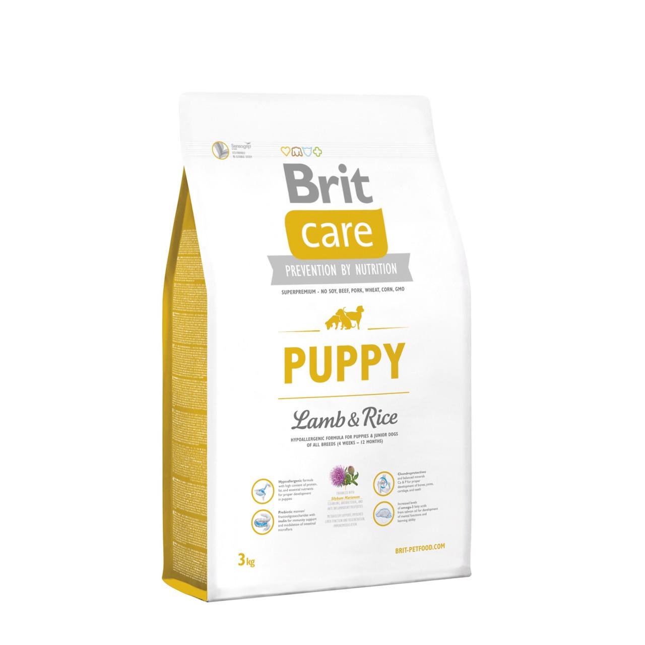 Корм сухой Brit Care Puppy All Breed Lamb&Rice с ягненком для щенков всех пород 3 кг (132701/9805)