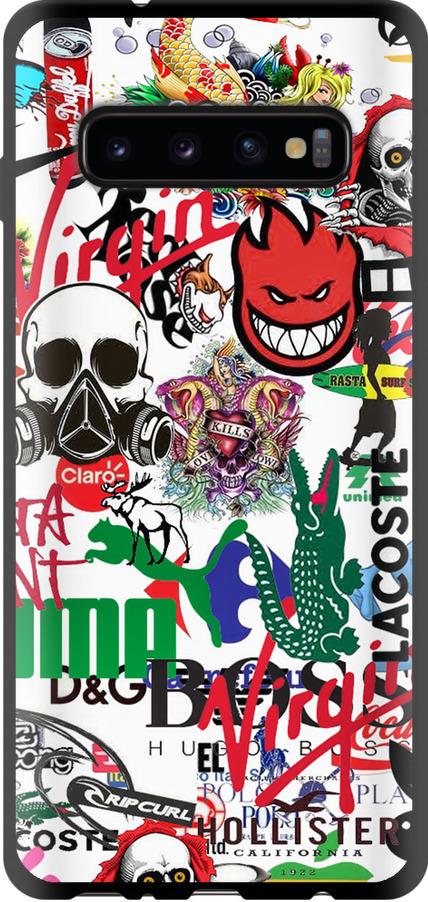 Чохол на Samsung Galaxy S10 Many different logos (4022b-1640-42517)