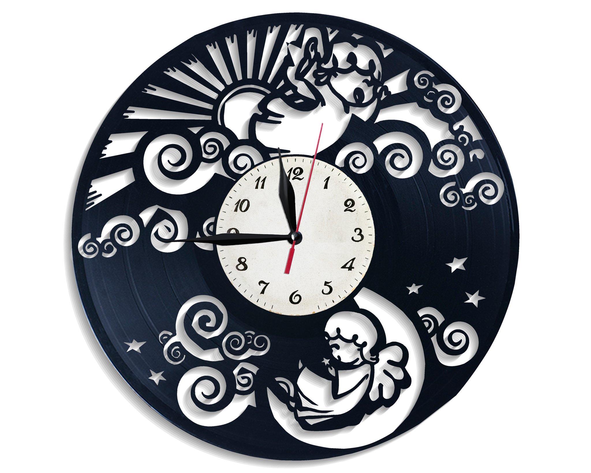 Часы настенные Ангелочки 2512 из виниловой пластинки