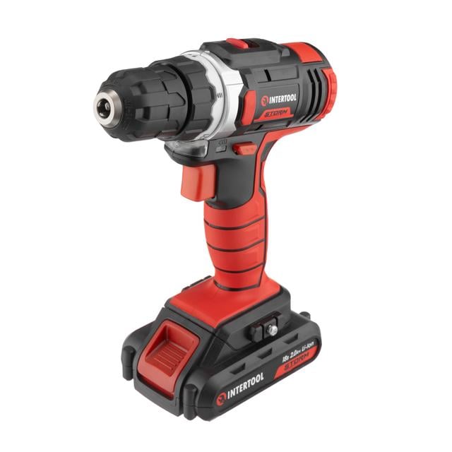 Дриль-шуруповерт акумуляторний Li-Ion 18 В 25 Nm 0-400/0-1500 об/хв 13 Аг (WT-0313)