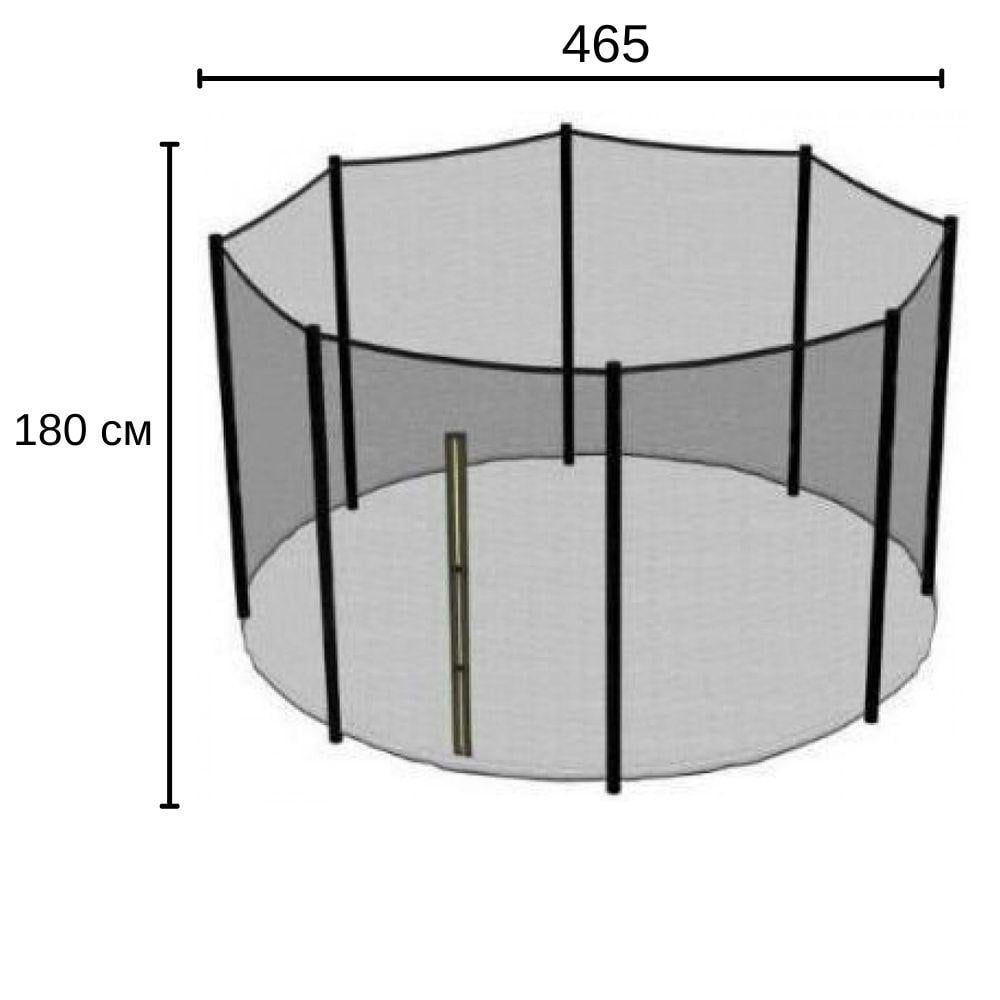 Сітка для батута 10 стовпчиків 465 см (3148) - фото 6