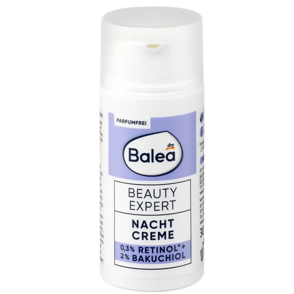 Крем ночной Balea Nachtcreme Beauty Expert с ретинолом 0,3% и 2% бакучиола 30 мл (EPI-15102025-257)
