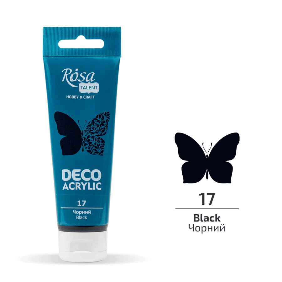 Акриловая краска ROSA Talent 322217 4 шт. 75 мл Черный матовый/17 (4823098501862) - фото 1
