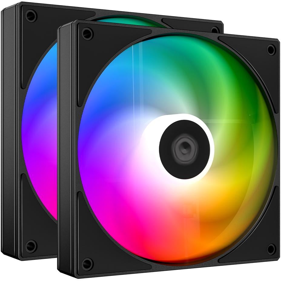 Вентилятор для корпуса ID-Cooling AS-140-ARGB-K Duet 140 мм 1800 об/мин Black