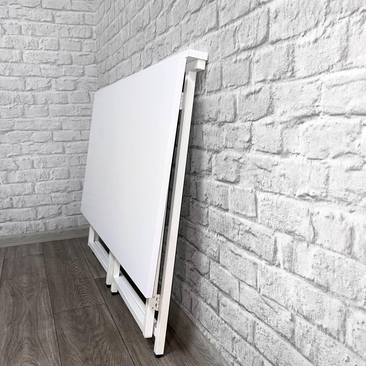 Стол письменный раскладной Krei Компакт 1000х600х750 мм Белый/Белый (ГТ0002.755.01) - фото 3