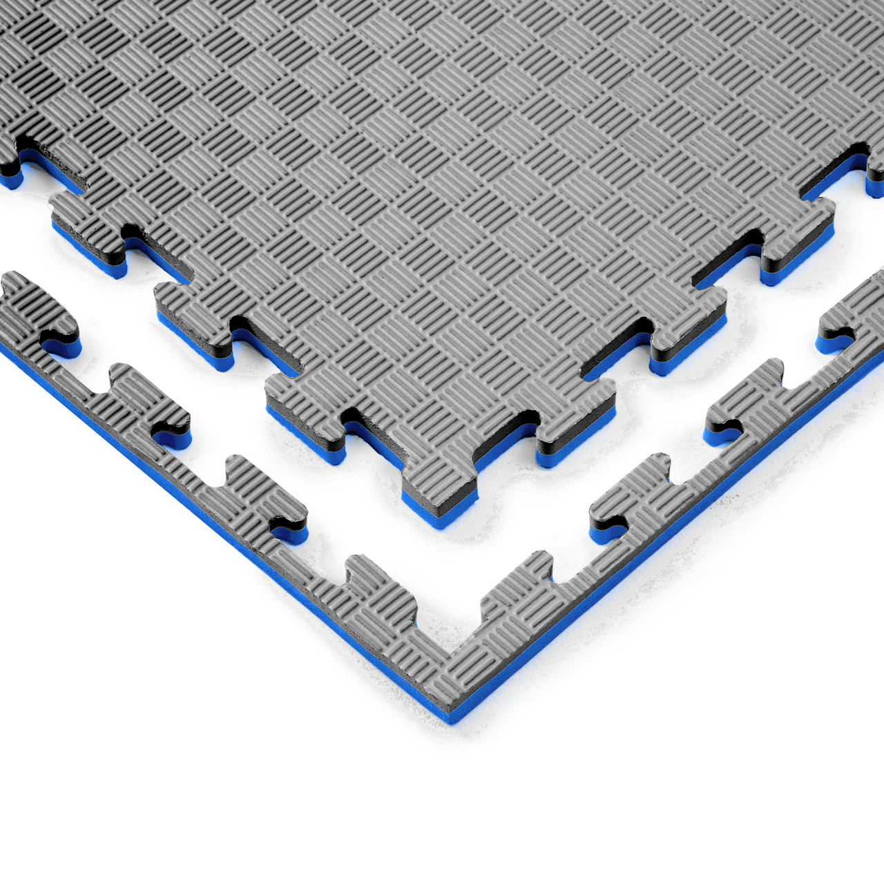 Мат татамі WCG EVA ластівчин хвіст 100х100х2 см Чорно-синій (W-100х2 Bl/B 2)