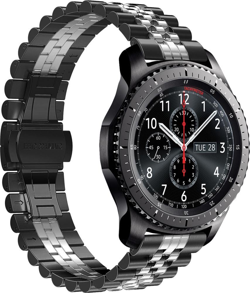 Браслет металлический Stech Line для Samsung Gear S3 Black Silver (29139-03)