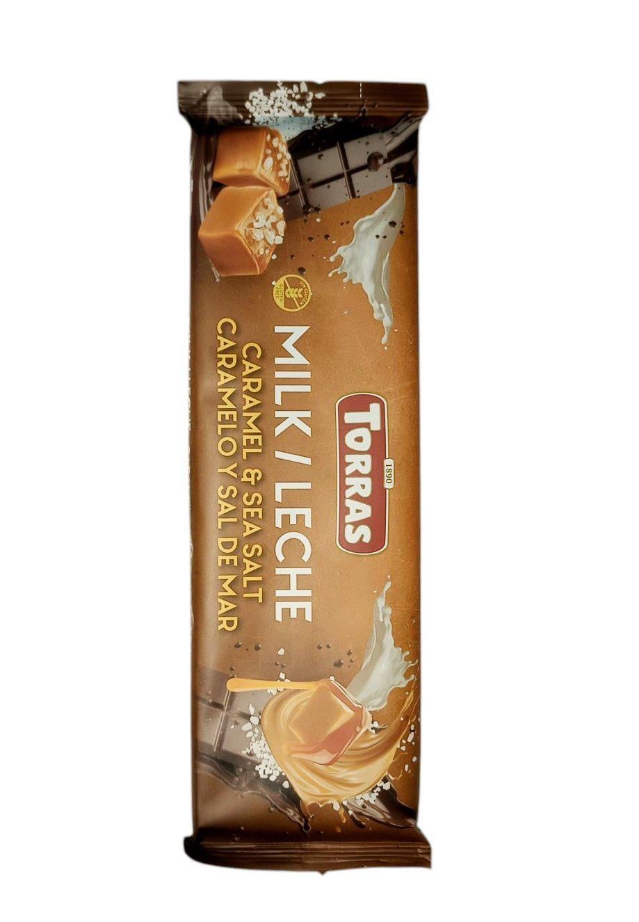 Шоколад Torras Caramel and Sea Salt Молочний з карамеллю та морською сіллю 250 г (60611)