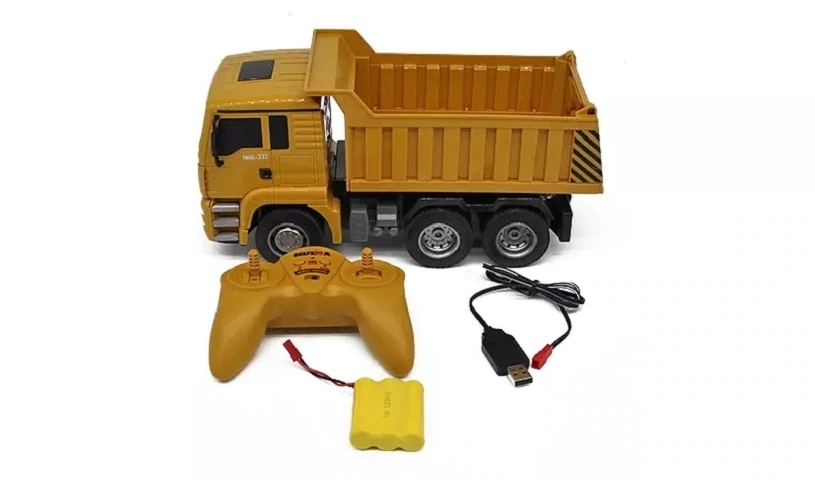 Самосвал Huina Toys 1332 1:18 Dump Truck Yellow (51366) - фото 6