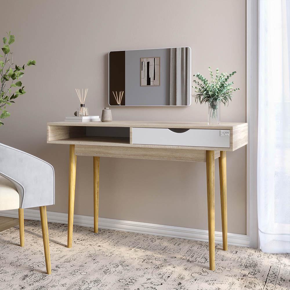 Письмовий стіл Lion Сканді-1 Німфея альба/Дуб сонома (Lion-041194)