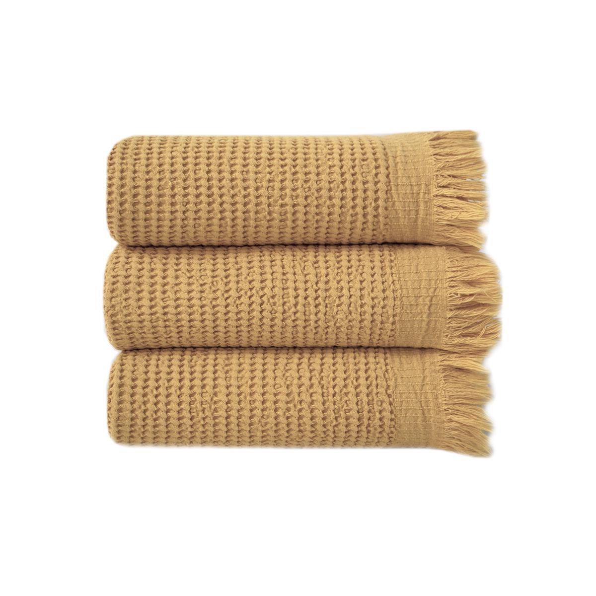 Набор полотенец Lotus Home Rius 300 г/кв. м 35x50 3 шт. см Горчичный (svt-2000022336857) - фото 1