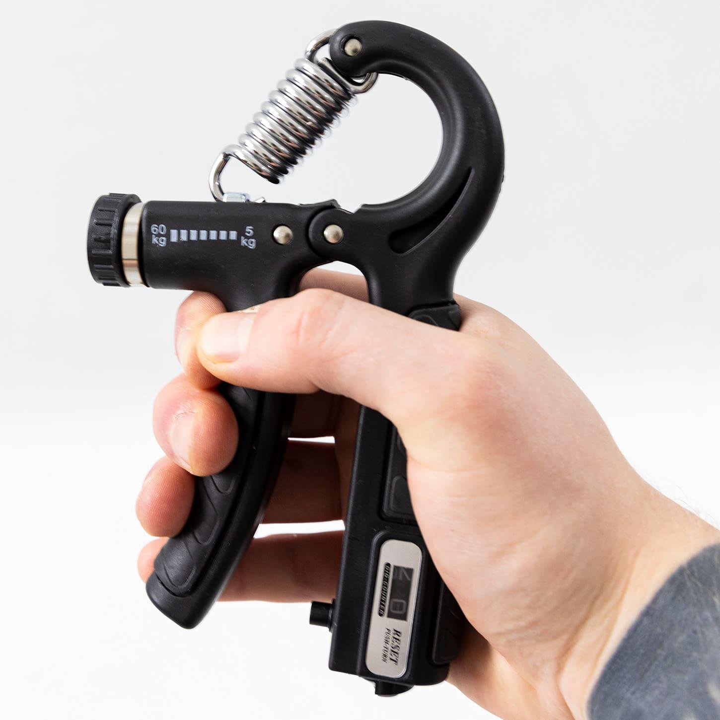 Еспандер кистьовий пружинний OSPORT з лічильником та з регульованим навантаженням 5-60 кг Чорний (MS 4122-2) - фото 2