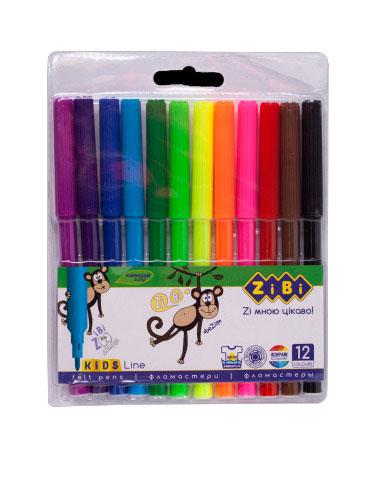 Фломастери ZiBi Kids Line 12 кольорів (ZB.2802)
