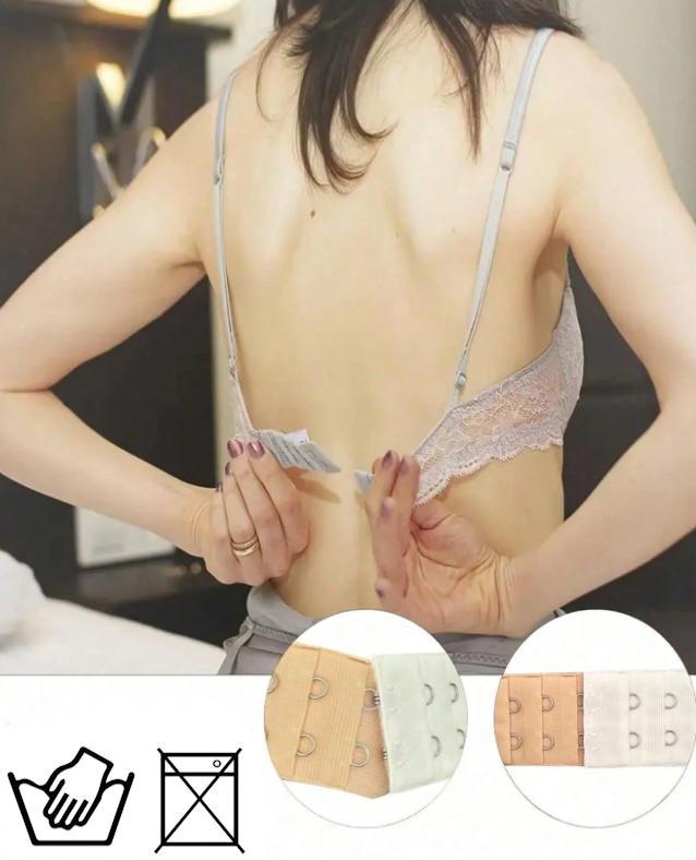 Набір розширювачів для бюстгальтера на 2 гачки 3 ряди 3 шт. Чорний/Білий/Персиковий (2743174646) - фото 6 Набір розширювачів для бюстгальтера на 2 гачки 3 ряди 3 шт. Чорний/Білий/Персиковий (2743174646) - фото 6