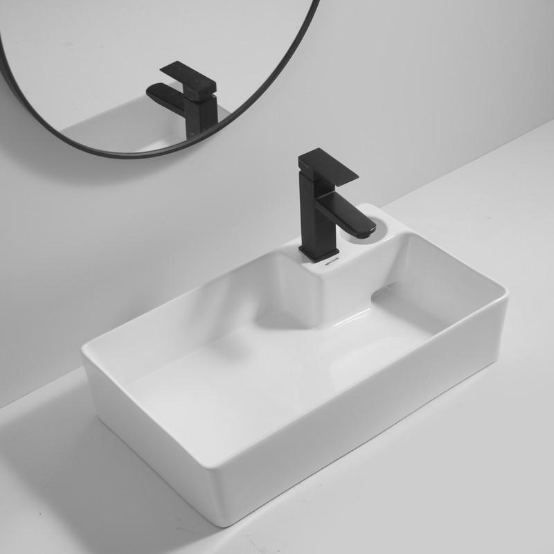 Раковина накладна MIXXUS Premium STYLE-0202 з донним клапаном та отвором під змішувач 600х350х140 мм (MP6512) - фото 3 Раковина накладна MIXXUS Premium STYLE-0202 з донним клапаном та отвором під змішувач 600х350х140 мм (MP6512) - фото 3