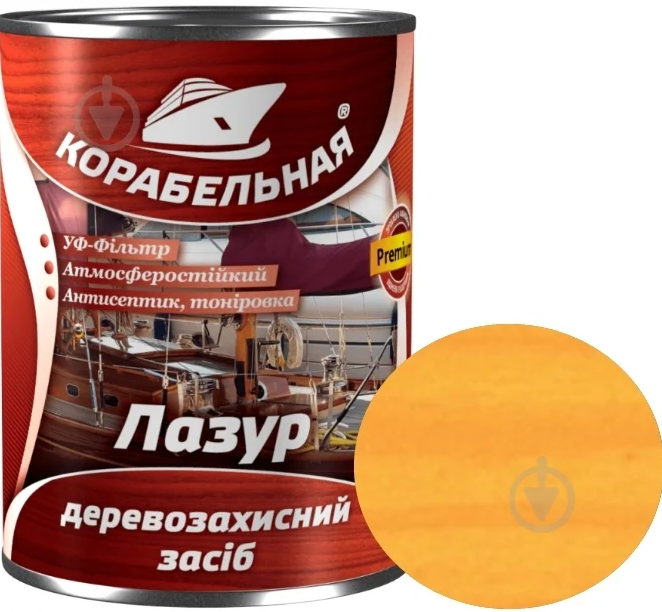 Лазур деревозахисна Корабельна з УФ-фільтром 0,75 л Калужниця (23814092)