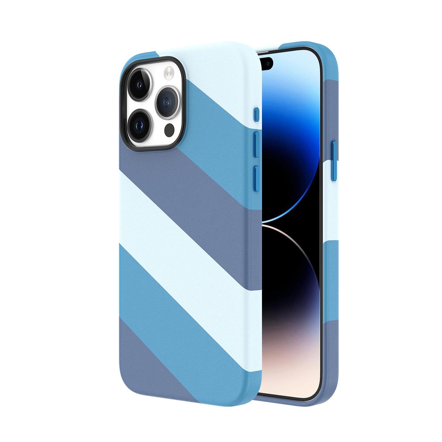 Цветной чехол для iPhone 15 Pro Max с магнитом MagSafe VOKAMO Blue