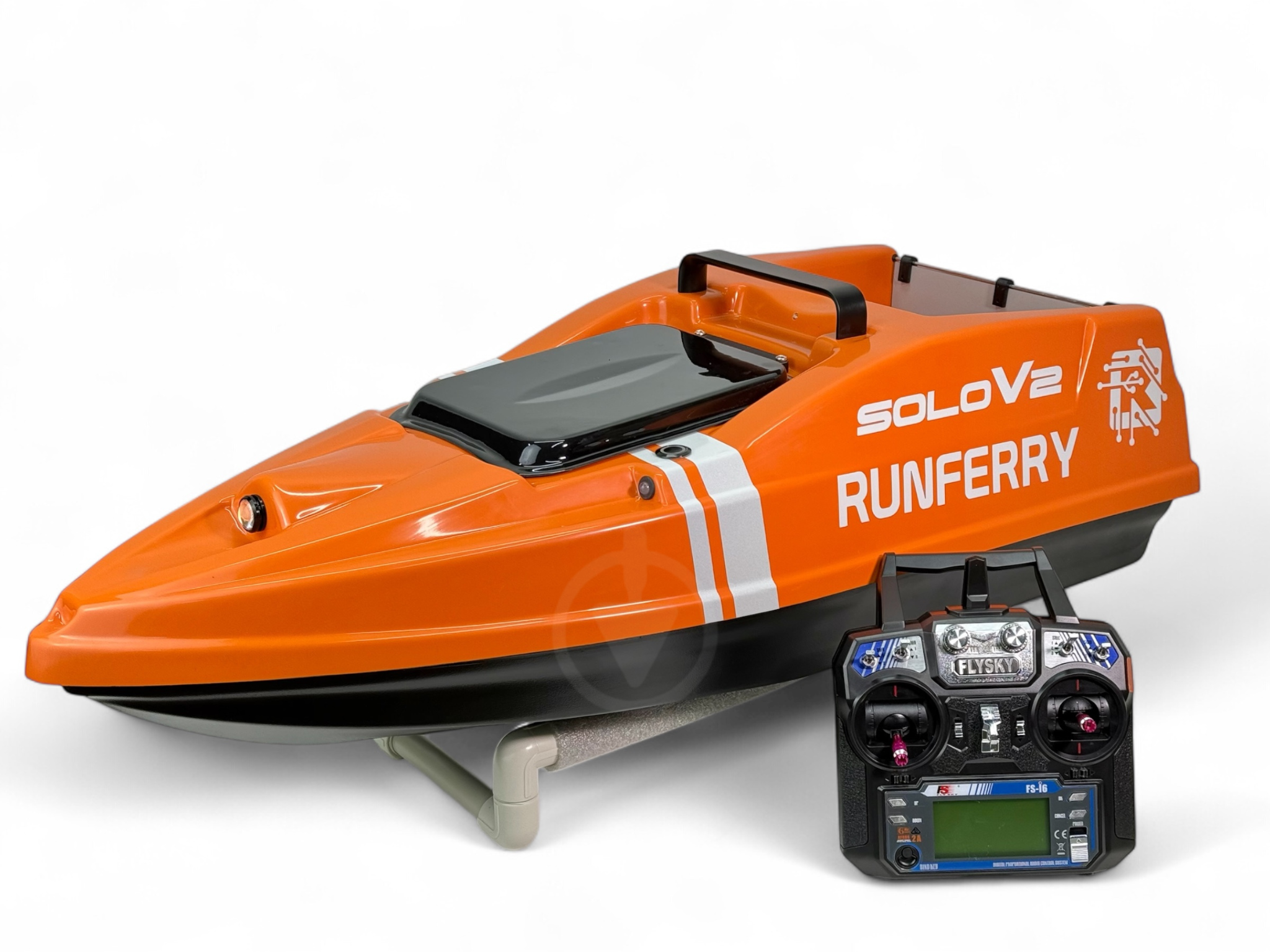 Кораблик для прикорма Runferry SOLO V2 GPS Orange и эхолот Runferry Echo Lite