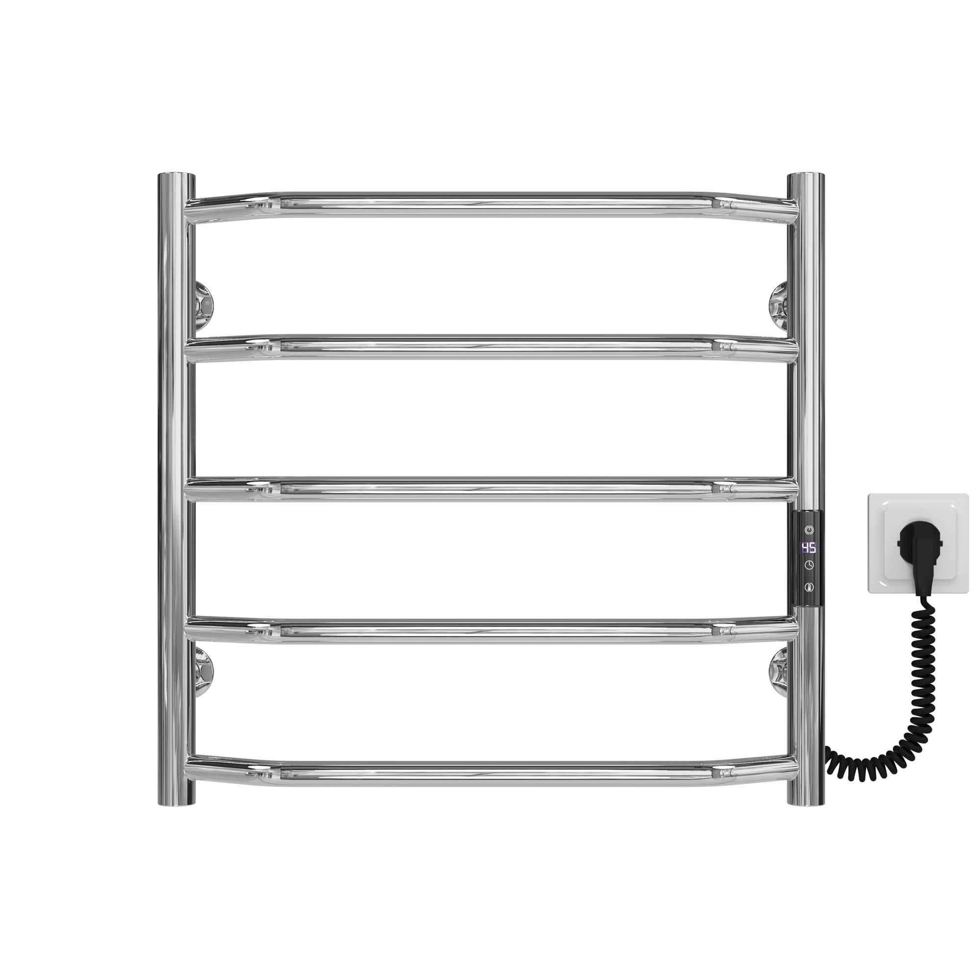 Полотенцесушитель электрический Deffi Трапеция П5 JD03 правое подключение нержавеющая сталь 500х500 мм Хром (C.TR.50.50.5.E.C.R.1)