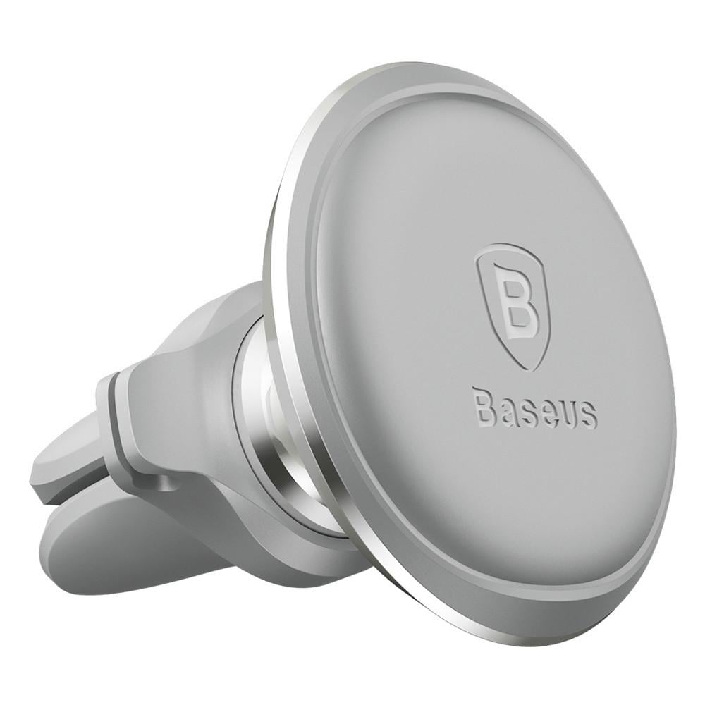 Автотримач магнітний Baseus Magnetic Air Vent Car Mount для телефону Сріблястий (SUGX-A0S) - фото 2