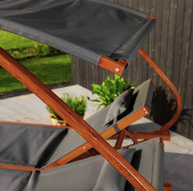 Садовий шезлонг Di Volio Pionza двомісний Сірий (4934) - фото 7