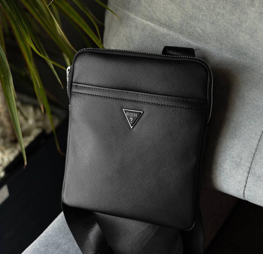 Сумка мужская брендовая на плечо PU-кожа Черный (7513 PTR)