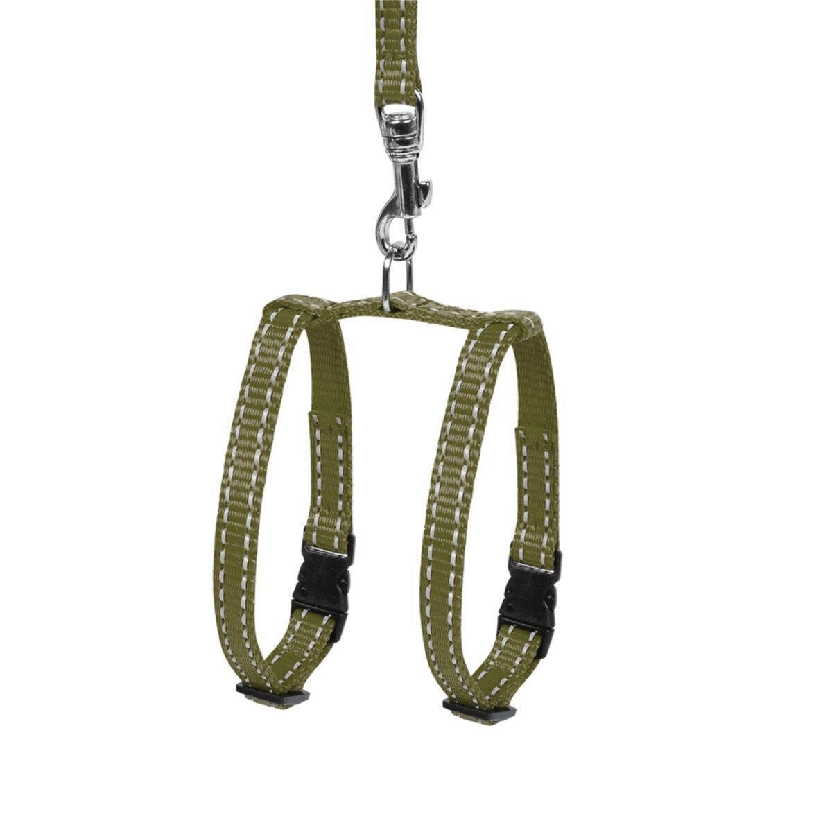 Шлея регульована з повідцем Dog Extreme для морських свинок/декоративних щурів з нейлону 10 мм х 115 см х 12-22 см Хакі (070131 Col) Шлея регульована з повідцем Dog Extreme для морських свинок/декоративних щурів з нейлону 10 мм х 115 см х 12-22 см Хакі (070131 Col)