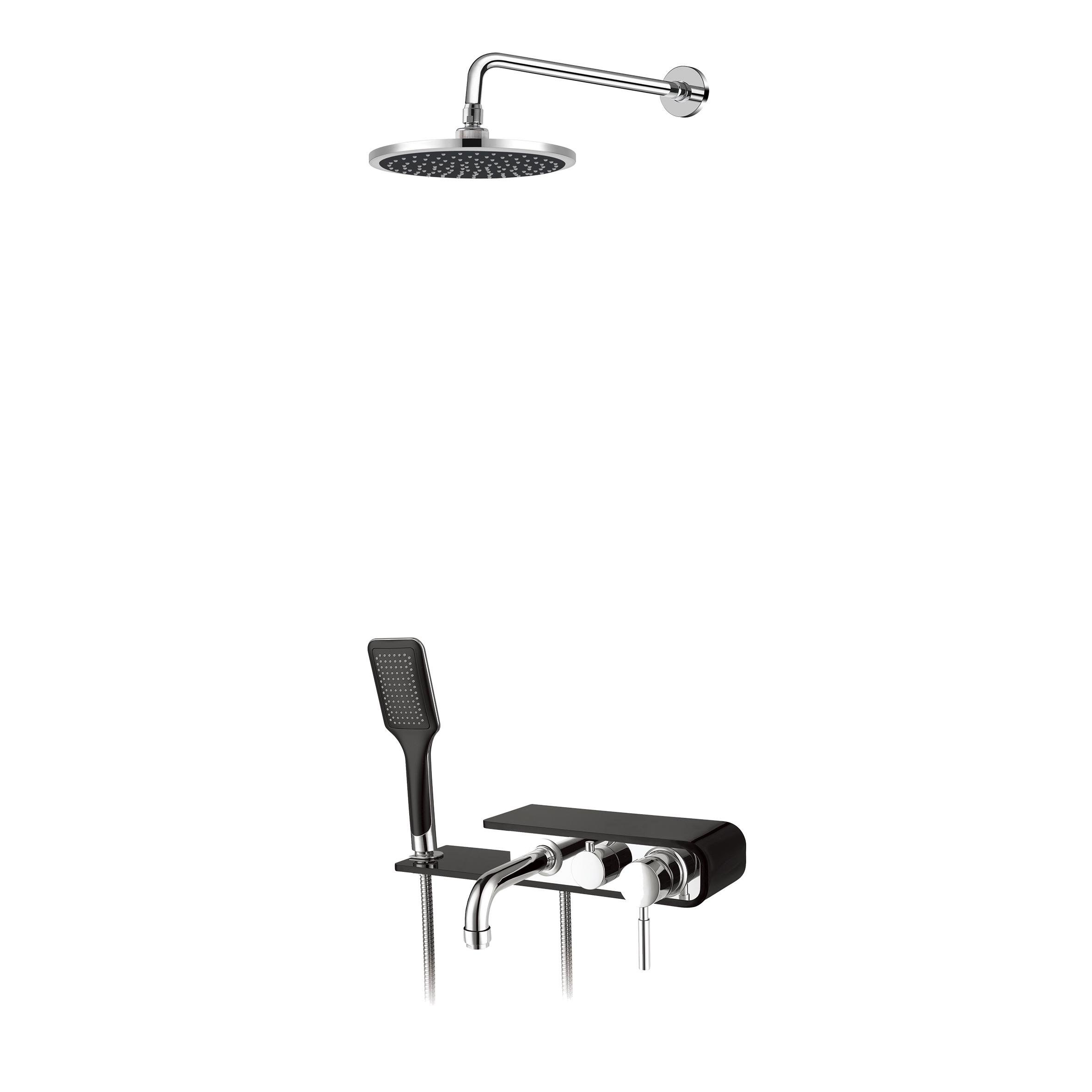 Душевая система скрытого типа Q-tap BLA 1111 QT1111BLA Черный (110889)